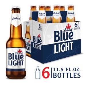 Labatt Blue Light Canadian Pilsener Beer - 6pk/12 fl oz Bottles - 1 of 4