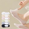 Anna-Kaci 5 Pairs Women Low Cut No Show Socks Breathable Stretch Knit Liner Design Anti-Slip Heel Grip for Flats and Loafers - 4 of 4