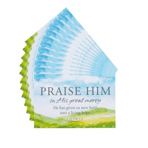 Hope Praise Him in His Great Mercy Mini Cardstock Bookmarks Pack of 24 - 1 of 2