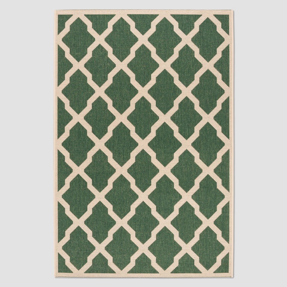 3'X5' Leonida Outdoor Rug Green/Cream - Safavieh