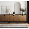 Nathan James Set of 3 Enloe Console Table with Wood Doors Black - 2 of 4
