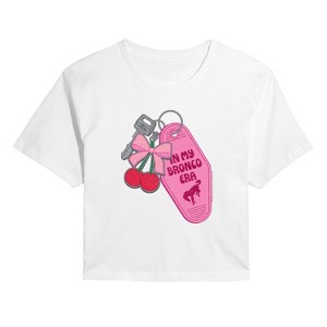 Women's - Ford - In My Bronco Era Keychains Cropped Graphic T-Shirt - 1 of 4