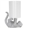 12.6" Diamond Studded Kitty Cat Table Lamp with White Faux Silk Shade - Lalia Home: UL Listed, Polyresin - 3 of 4