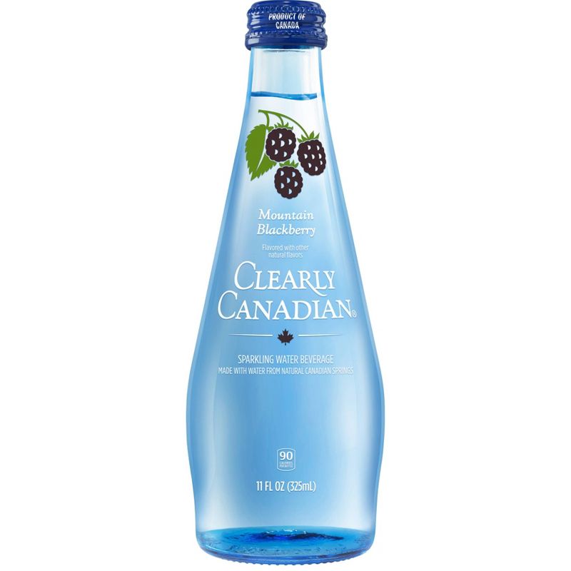 Clearly Canadian Mountain Blackberry Sparkling Water - 11 fl oz Bottle, 1 of 2