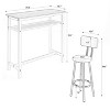 Bar table, equipped with 2 bar stools , with backrest and partition - 3 of 4