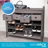 BIRDROCK HOME 16-Cubby Shoe Rack w/ 4 Drawers - Metal Frame Cabinet for Bedroom, Closet & Entryway Organization - Space-Saving Storage - Grey - 4 of 4