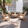 Cambridge Casual Seaside Teak Outdoor Coffee Table Teak Brown - 2 of 4