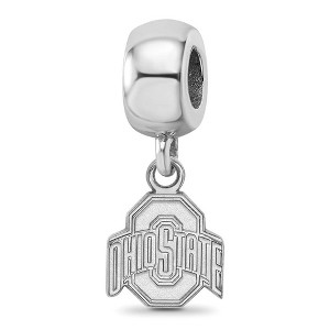 Black Bow Jewelry Sterling Silver Ohio State Buckeyes NCAA Bead Charm - 1 of 4