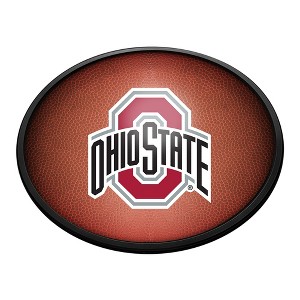 College Football Pigskin Design Oval Slimline Lighted Wall Sign - 1 of 4