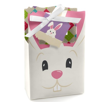 Big Dot of Happiness Hippity Hoppity - Easter Bunny Party Favor Boxes - Set of 12