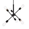 Elegant Lighting Axel 6 lights black pendant with hanging rod - 3 of 4