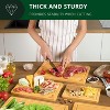 Bamboo Cutting Board Set of 3 with Side Trays - Wood Cutting Boards For Kitchen for Meat, Cheese, Fruits & Vegetables by Royal Craft Wood - 4 of 4