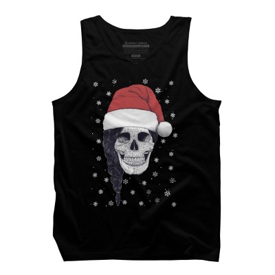 Men's Design By Humans Christmas skull By kodamorkovkart Tank Top