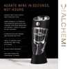 Alchemi by Viski Adjustable Wine Aerator with Stand - Simulates 6 Hours Decanting, BPA-Free Plastic and Stainless Steel - Matte Black Set of 1 - 2 of 4