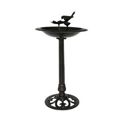 33.5&#34; Fairmont Aluminum and Iron Bird Bath - Christopher Knight Home