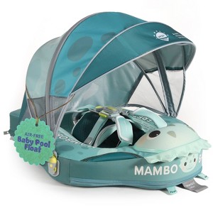 Mambobaby Sunny Navigator Baby Pool Float with Canopy Novelty Float - Tri Dino Green - 1 of 4