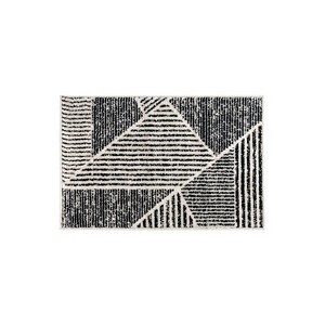 World Rug Gallery Contemporary Distressed Geometric Indoor Area Rug - 1 of 4