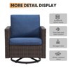 Buenhomino Patio Furniture Set Outdoor High Back Swivel Rocker Patio Chairs, 5PCS Wicker Conversation Set for Deck Yard and Poolside - 4 of 4
