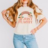 Simply Sage Market Women's Just Peachy Rainbow Short Sleeve Relaxed Fit Cropped Tee - 2 of 4