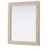 Elegant Lighting Rectangle Cornhusk Mirror 36x42 in Linen White - 4 of 4