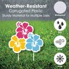 Big Dot of Happiness Tiki Luau - Yard Sign and Outdoor Lawn Decorations - Tropical Hawaiian Summer Party Yard Signs - Set of 8 - 3 of 4