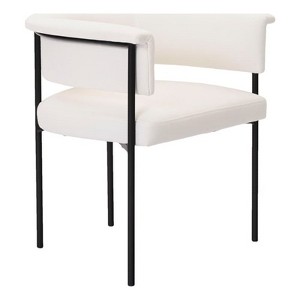 Taylor Cream Performance Linen Dining Chair - 1 of 4