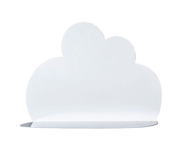 Metal Cloud Shape Wall Shelf (15.75") - White - 3R Studios