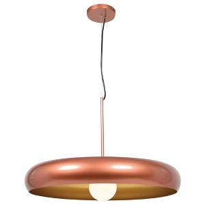 Access Lighting Large Bistro Round Colored Led Pendant with Shade Ceiling Lights Copper, Brown