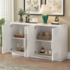 Buffet Cabinet with Storage, 4-Door Vintage Fluted Sideboard Cabinet with Adjustable Shelves for Dining Room, Kitchen, and Living Room - 3 of 4
