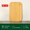 Royal Craft Wood Premium Bamboo Cutting Board for Kitchen - Wooden Cutting Board & Serving Tray with Juice Groove for BBQ, Fish & Vegetables (18”x12”) - 3 of 4