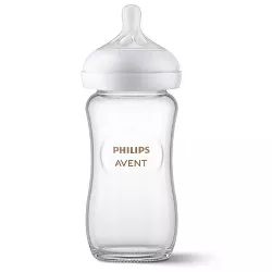 Philips Avent Glass Natural Baby Bottle with Natural Response Nipple - 8oz