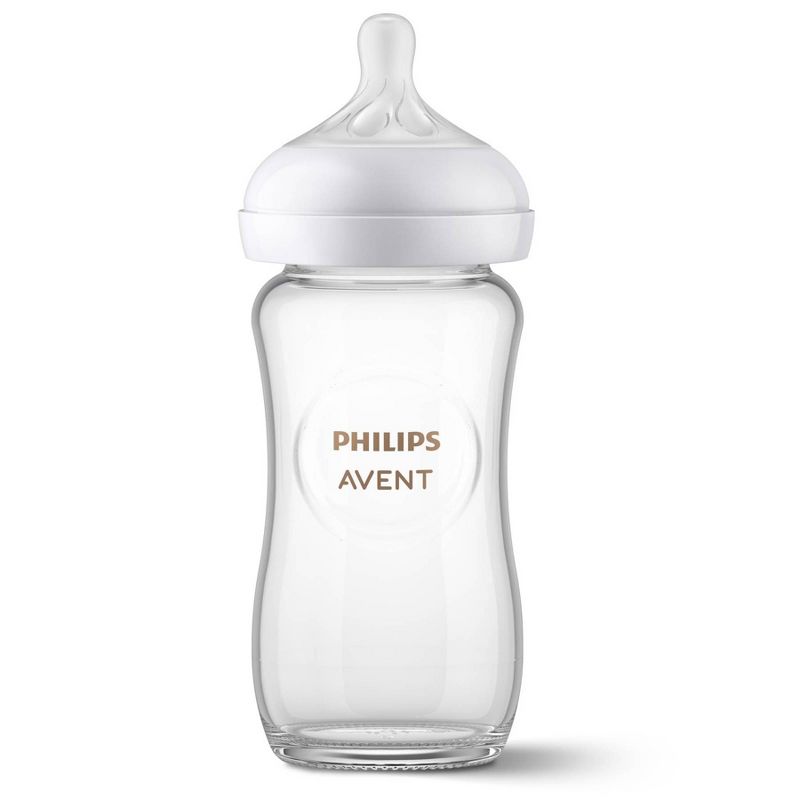Philips Avent Glass Natural Baby Bottle with Natural Response Nipple - 8oz, 1 of 20