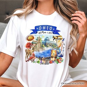 Artistic Ohio State Themes and Landmarks T-Shirt, Tee for History and Travel Lovers| OrnamentallyYou - 1 of 4