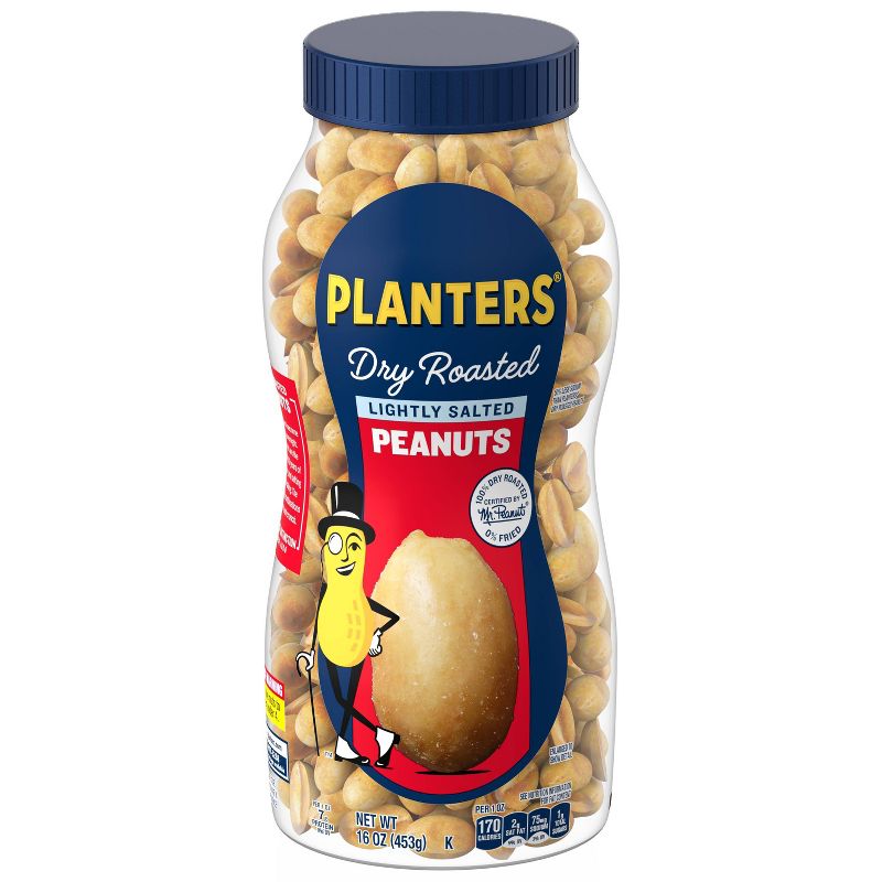 Planters Heart Healthy Lightly Salted Dry Roasted Peanuts - 16oz, 2 of 10