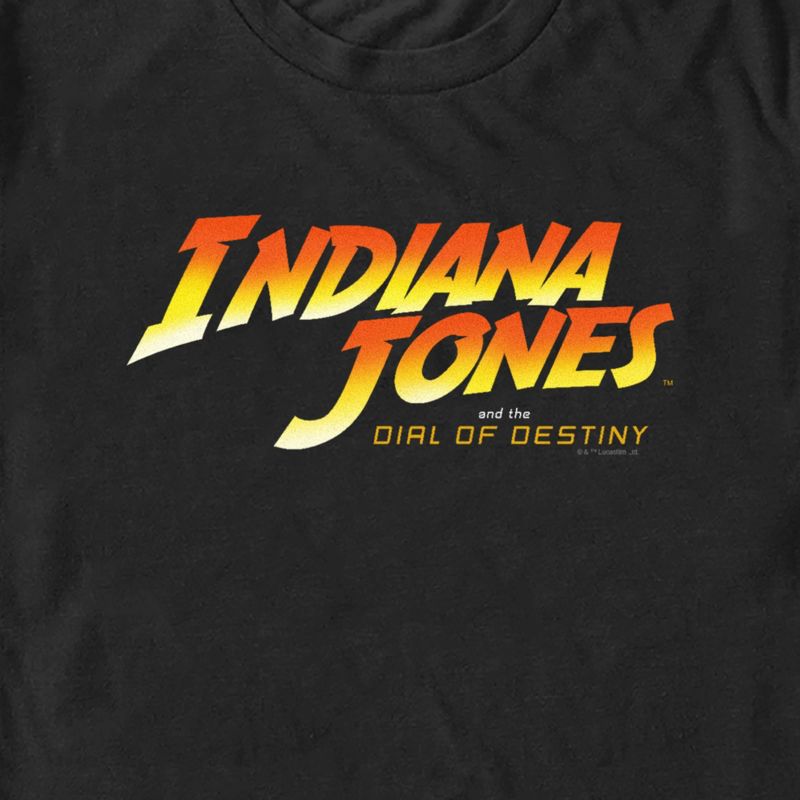 Men's Indiana Jones and the Dial of Destiny Official Movie Logo T-Shirt, 2 of 6
