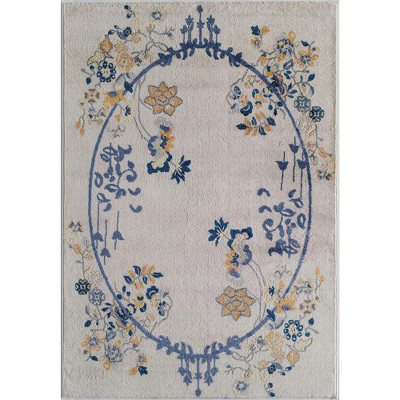 Rugs America Hanna Floral Transitional Area Rug
