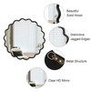 42" x 42" Solid Wood Wavy Mirror-Black Vanity Mirror Wall Decor for Bathroom, Bedroom, Living Room, Dining Room - 3 of 4