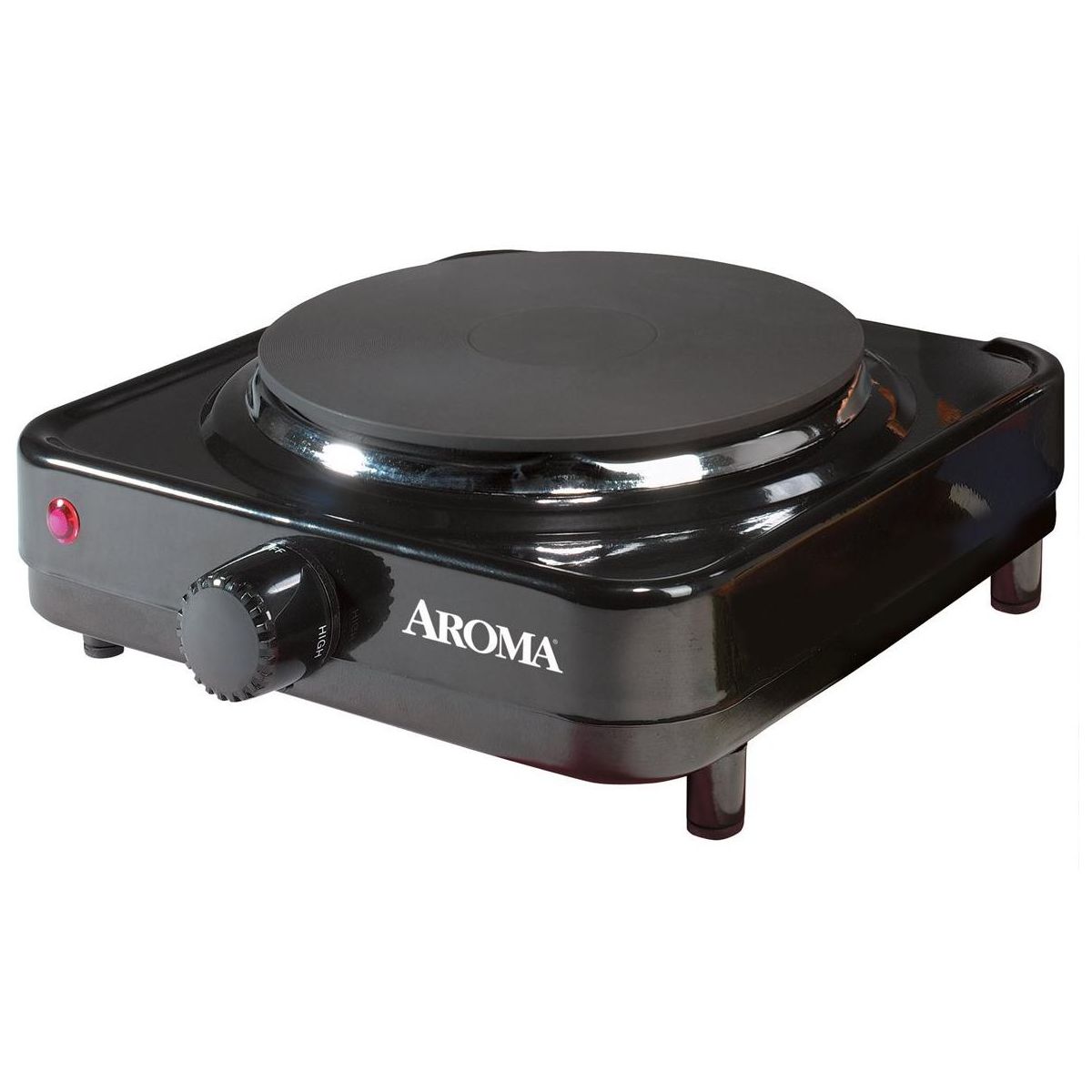 Aroma AHP 303 Single Burner Plate Manufacturer Refurbished Black