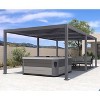 PURPLE LEAF Outdoor Louvered Pergola with Adjustable Metal Roof for Patio Pergola - 2 of 4
