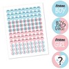 Big Dot of Happiness Baby Gender Reveal - Team Boy or Girl Party Round Candy Sticker Favors - Labels Fits Chocolate Candy (1 sheet of 108) - 2 of 4
