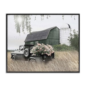Stupell Industries Barn & Truck with Florals, 16" x 20" - 1 of 4