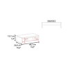 INFURNIC Desks 5.4" H Modern Desk with Storage Shelf and White Oak Finish Durable for Small Space Organization, White, 10.2"*19"*5.4" - 3 of 4