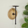 VIP Wood 12 in. Brown Mounted Round Wall Sconce - 2 of 4