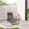 Resenkos Reclining Chaise Lounge Chair, Portable Sun Lounger, Folding Camping Cot With Adjustable Backrest and Removable Pillow, - 3 of 4
