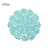 Unique Bargains Cotton Floral Pattern Vintage Lace Absorbent Coasters 4 Pcs 4.13" - 3 of 4