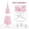 NAYSAYE 6FT Pencil Christmas Tree with Lifelike Full Branches Realistic Slim Design for Indoor Holiday Decor, Pink, 21.8"*21.8"*70.8" - 4 of 4