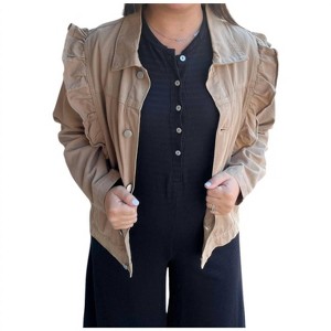 Women's Ruffled Denim Jacket - Hayden LA - 1 of 3