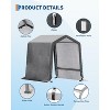 Outdoor Portable Storage Shed w/Roll-Up Door&Vent,Shelter Waterproof PE Tarp,UV-Resistant Storage Sheds for Motorcycle,Firewood,Tools - 3 of 4