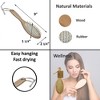 Evideco French Home Goods Hair Care Flat Hairbrush Well-Being Natural Wood - image 3 of 4