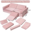 Kids Play Couch 12pcs Modular Playset Foam Play couch for Toddlers Children,Convertible Kids Couch Sofa Indoor Furniture for Playroom - 2 of 4